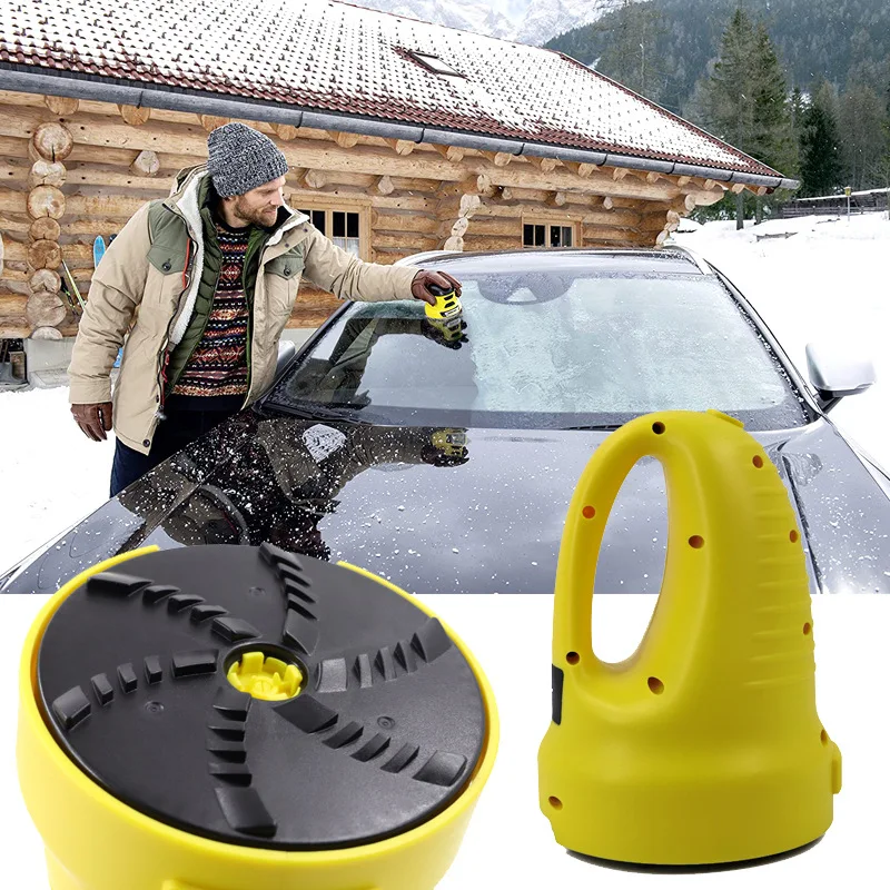 

Car Ice Scraper Electric Heated Snow Removal Windshield Glass Defrost Clean Tools Auto Car Window Ice Scraper Yellow