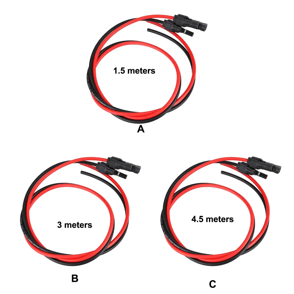

2 шт., удлинитель кабеля для солнечной панели, 10awg, 6 мм