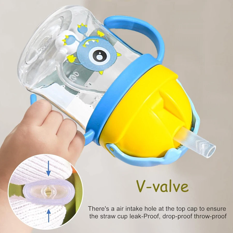 Соломенная Чашка Solomie На 250 Мл С Ручкой Для Детей Напитков Рисунком Монстра