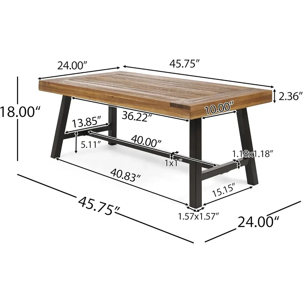 Уличный журнальный столик из дерева акации