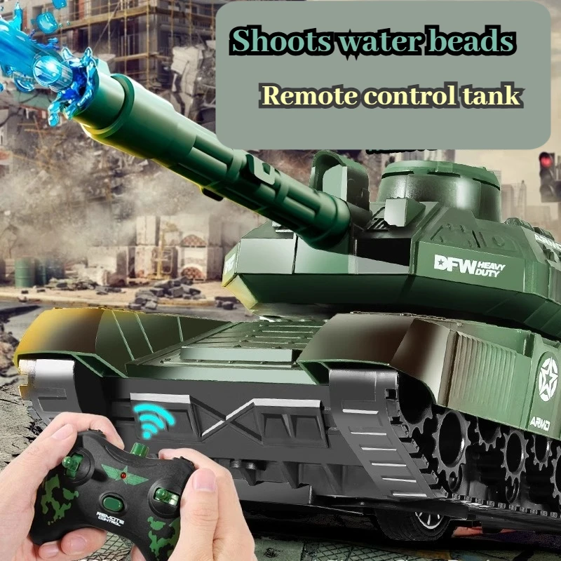 Фото Радиоуправляемый танк DFW, большая военная модель, стреляющая водяными бомбами, для игр в помещении и на улице, подарок для взрослых, хобби, 2026 №3