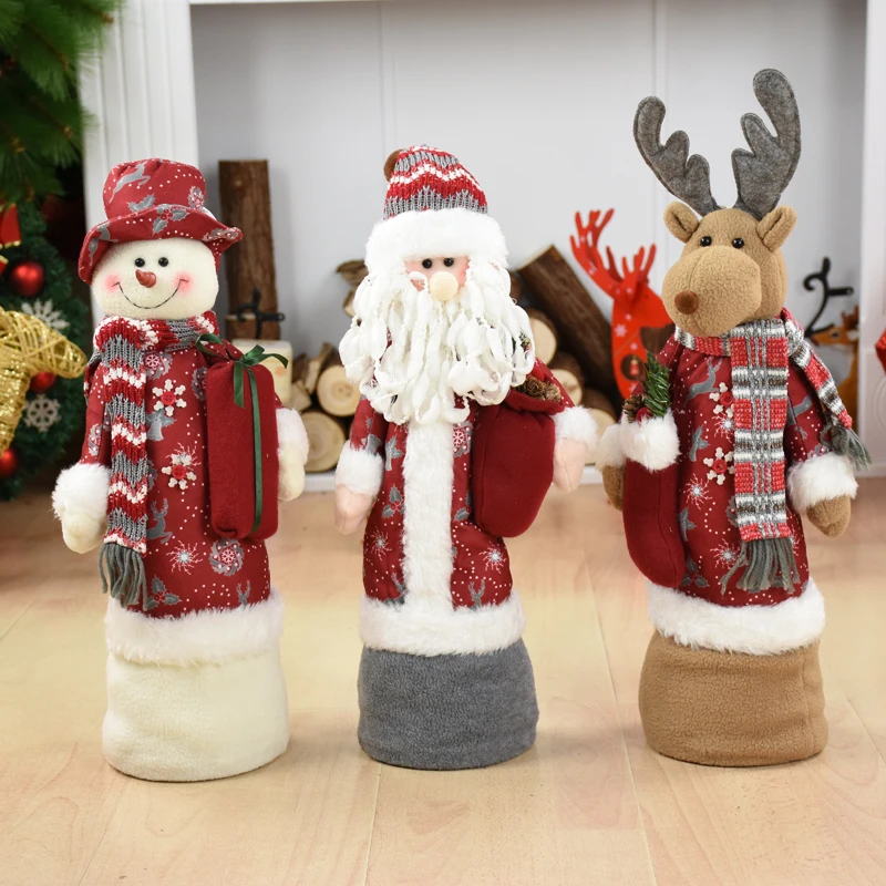 

Christmas Doll Santa Claus Snowman Elk Plush Toys Christmas Tree Decorations Dancing Doll New Year Natal Figurine Ornament