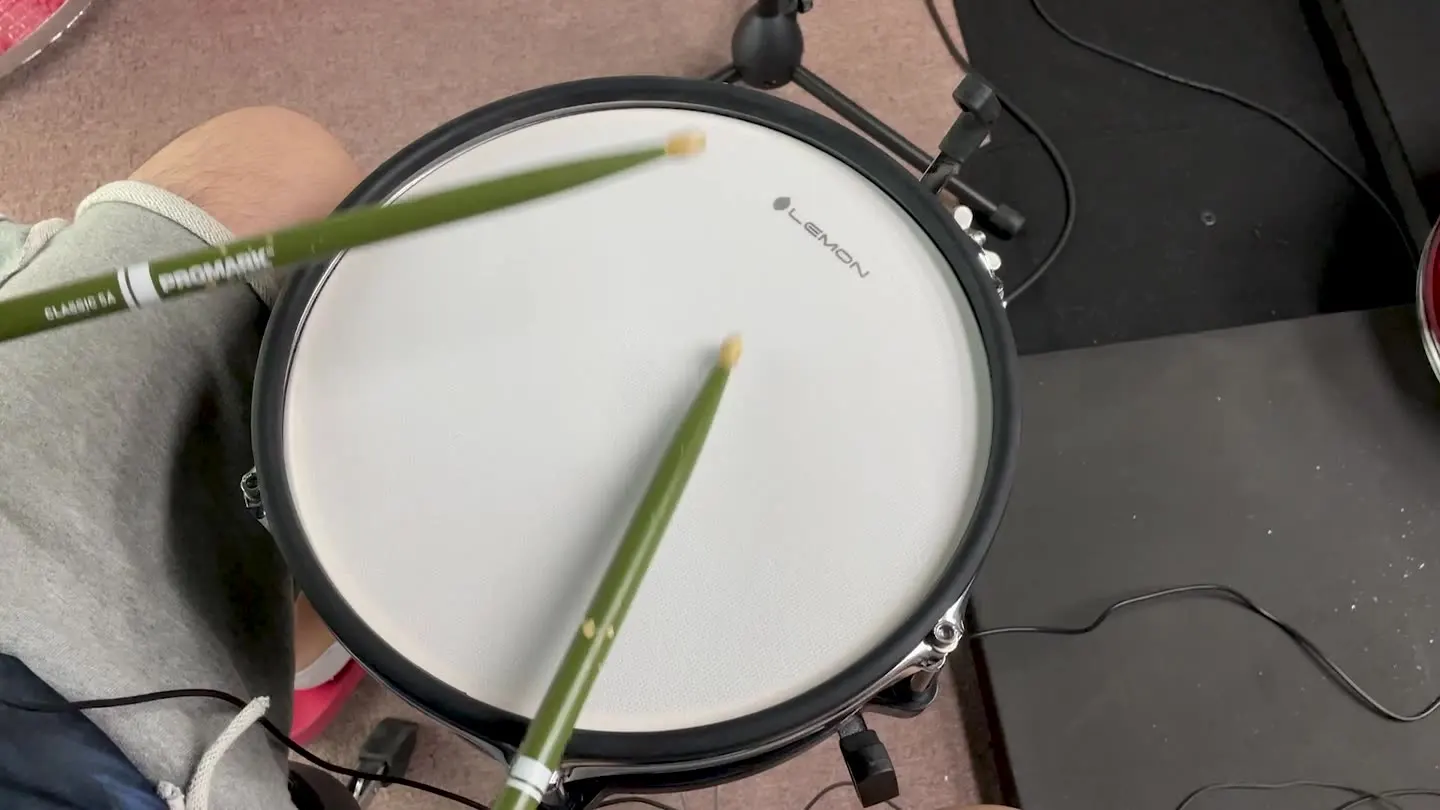 

Lemon drum 13" Dual zone mesh head wooden drum pad for electronic drum