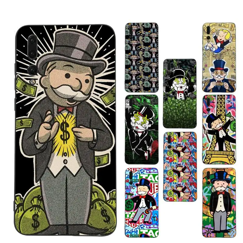 

Cartoon Dollar Monopolys Phone Case for Huawei P30 40 20 10 8 9 lite pro plus Psmart2019