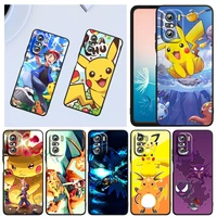 anime pokemon pikachu for xiaomi redmi k40 gaming k30 9i 9t 9a 9c 9 8a 8 go s2 6 6a 5a 5 pro prime black capa phone case