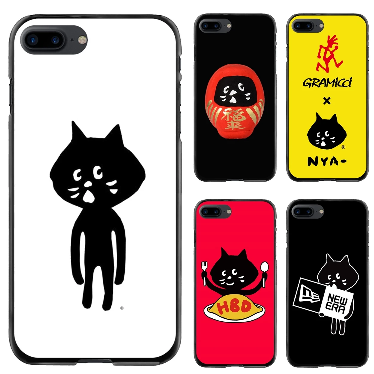 

NYA-Original Object Series For iPod Touch iPhone 11 12 Pro MAX 4S 5 5S SE 6 6S 7 8 Plus X XR XS Hard Black Skin Case