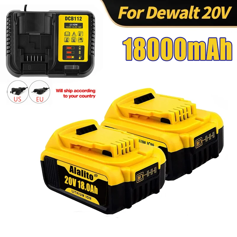 

20V 18.0 Ah MAX Battery Power Tool Ersatz for DeWalt DCB184 DCB181 DCB182 DCB200 20V 18A 18Volt 20v Battery