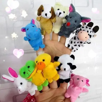 

Семейные Детские куклы на палец, Мультяшные животные, пальчиковые куклы, детские плюшевые куклы, животные, набор игрушек на палец для раннег...