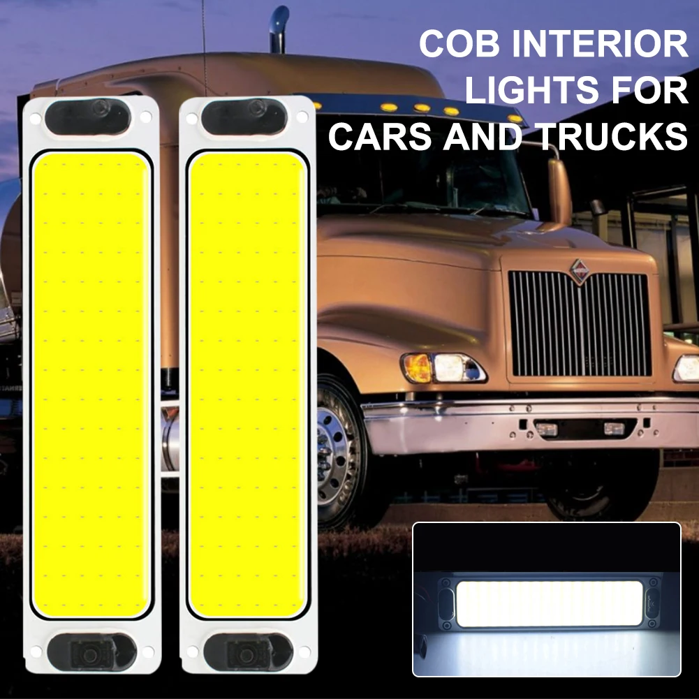 

2Pcs Car Styling DRL Daytime Running Light Fog Lights Super Bright Flexible Waterproof COB Straight Driving White 108 Smd LED