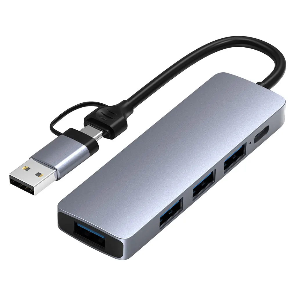 

Концентратор USB A/C 5 в 1, подключение устройства, док-станция для передачи данных, аксессуары, адаптер для подключения компьютера, телефона, пл...