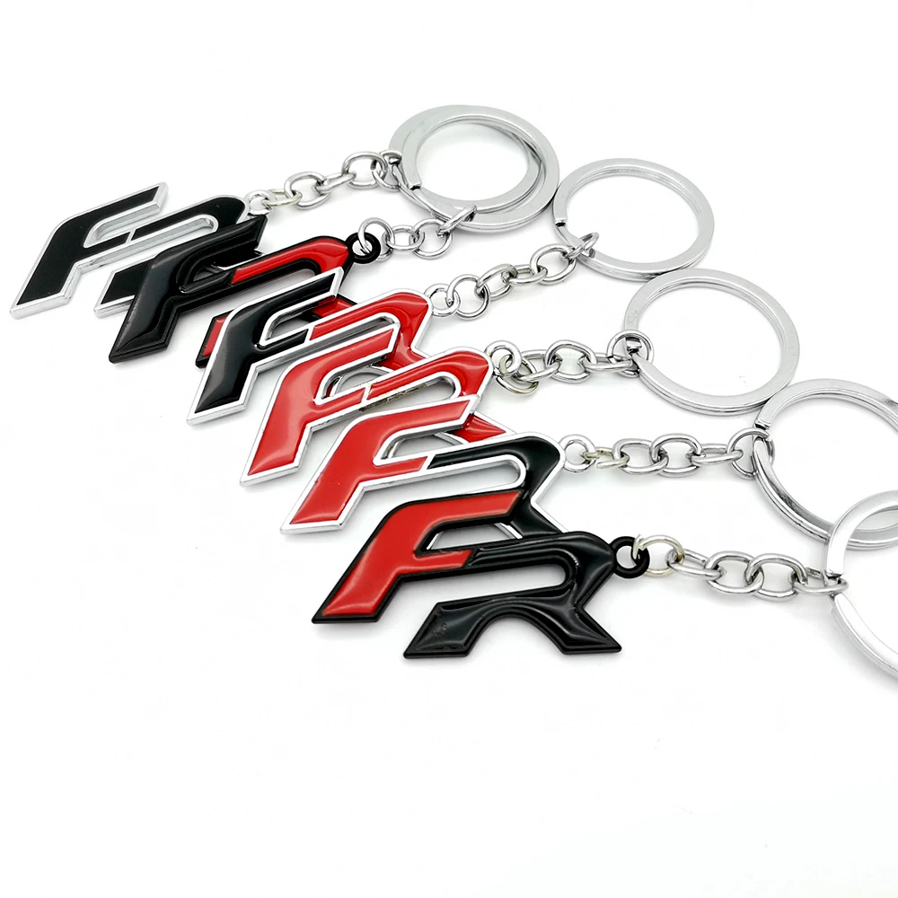 

New Metal Car Keychain FR Keyring Key Chain Ring Holder Badge for Seat Alhambra Leon Ateca Arona Altea ltea Cupra Toledo Tarraco