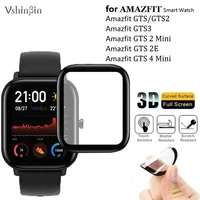 100pcs 3d soft screen protector for amazfit gts 4 mini gts3 gts 2e smart watch full cover scratch proof protective film