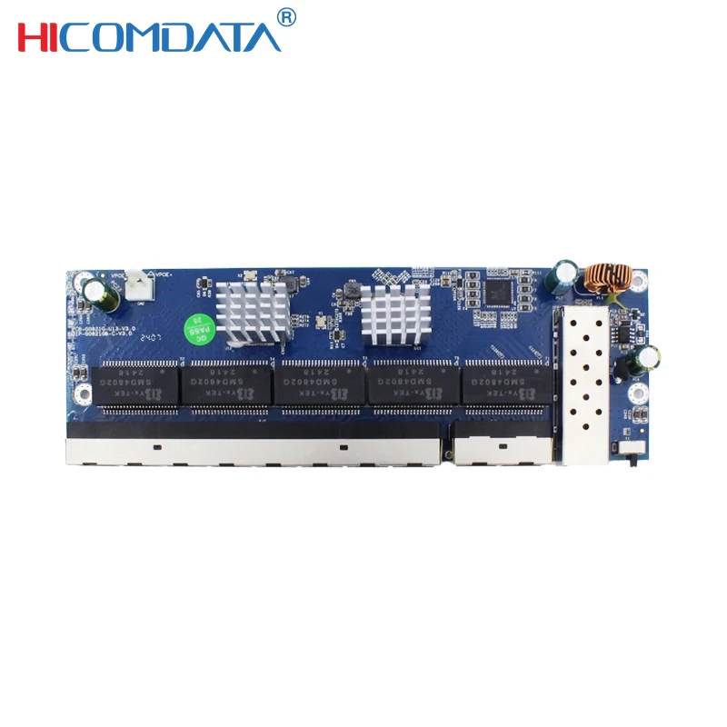 Коммутатор HICOMDATA Poe гигабитный 11 портов 1 Sfp 2 Rj45 8 POE 48 В стандарт IEEE802.3af сетевые