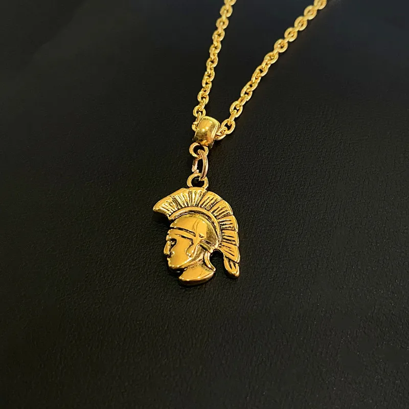 

New Roman Brave Warrior Helmet Pendant Necklace