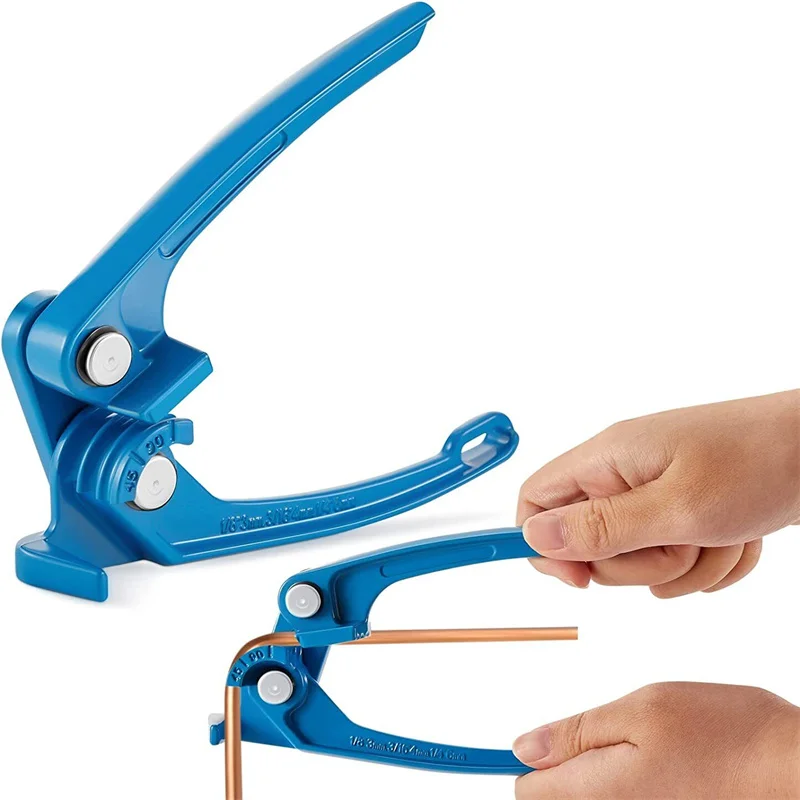 

Инструмент для гибки медных труб Treeligo 1/8, 3/16 1/4 дюйма, трубогиб, ручные инструменты для гибки труб, 0-120 градусов для небольших трубок