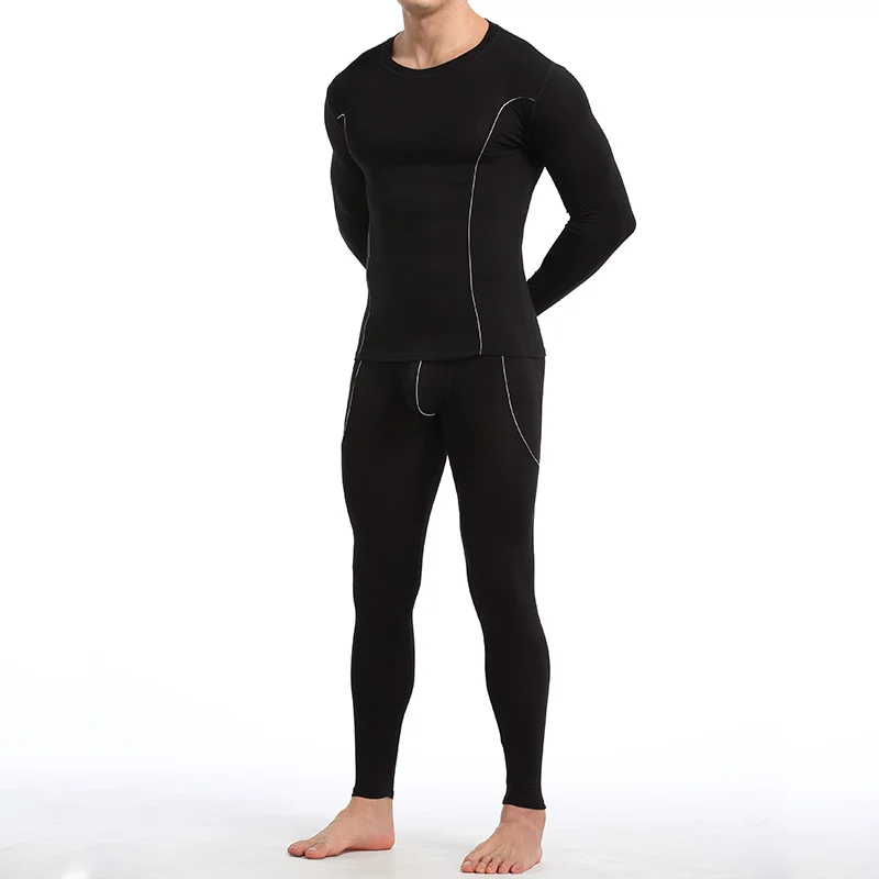 Thermal Underwear Sets For Men Winter Thermo Underwear Long Johns Winter Clothes Men Thick Thermal Clothing Solid Drop Shipping