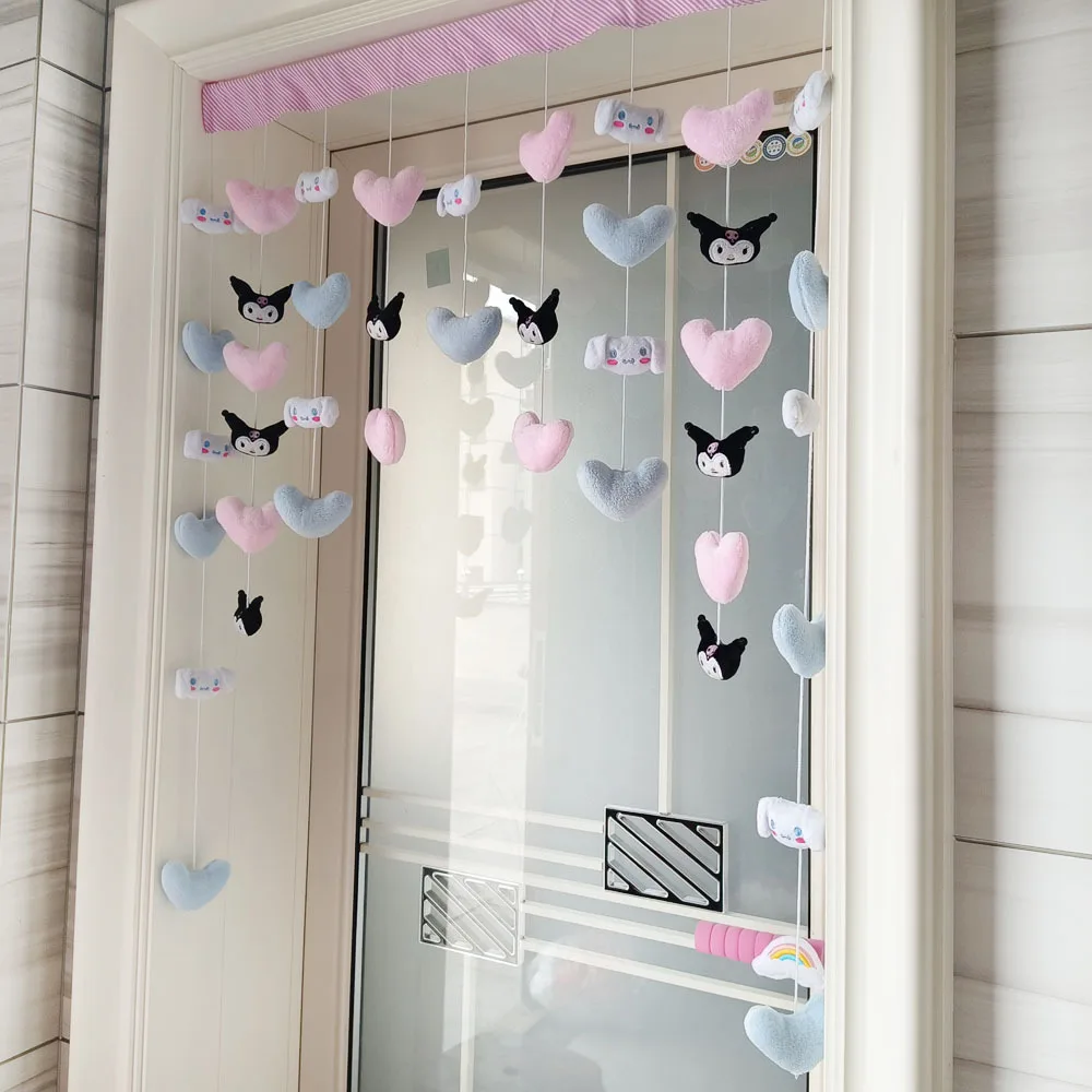 Sanrio аниме тканевая занавеска на дверь Kawaii Kuromi домашняя спальня декоративная без