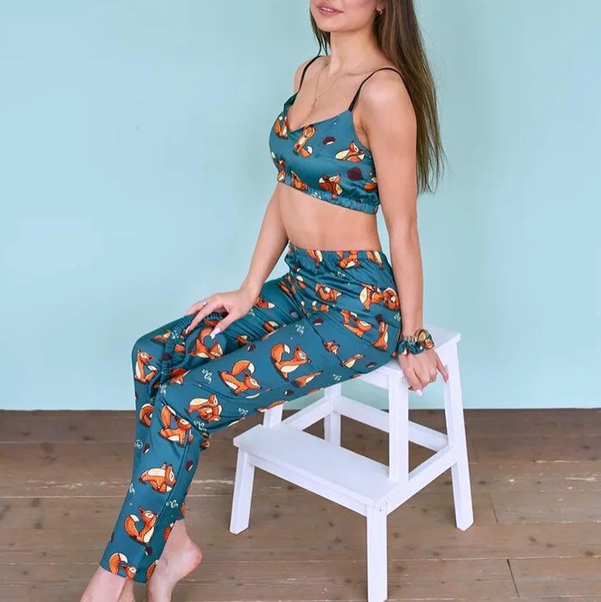 Women Pajama Two Piece Sets Womens Outifits Loungewear Women Summer Night Wears Sexy Costume Pijama