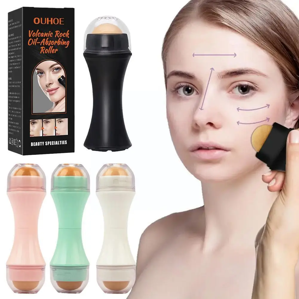 

Oil Control Rolling Oily Skin Control For Face Makeup Oil Absorbing Roller Volcanic Stone Face Roller Reusable Oil Control K1Y6