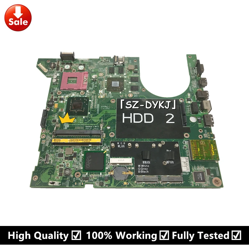 

Материнская плата для ноутбука DELL 17 1737 1735 PWA:NU321/NU492 PWB:NU317 DA0GM3MB8E0 материнская плата с GM965 100% полностью работает хорошо