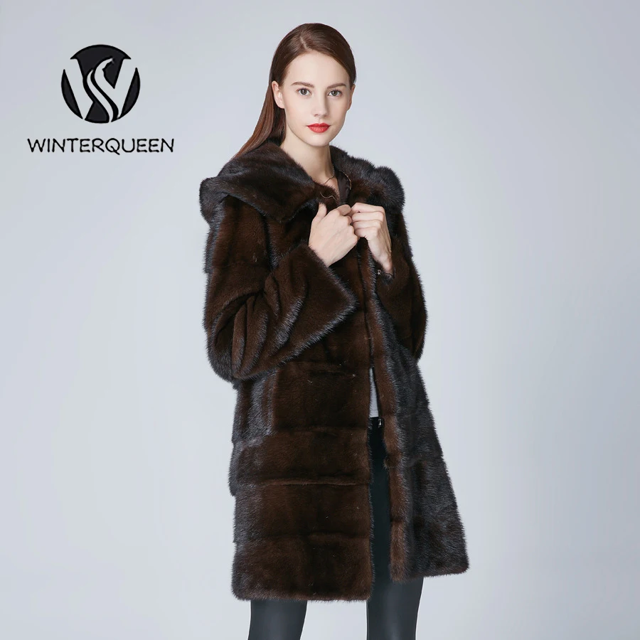 Tianren Mink Fur Coat Ladies Winter Fashion Luxury Genuine Leather Mink Jacket Outdoor Warm Women's Jacket Large Size Customized enlarge