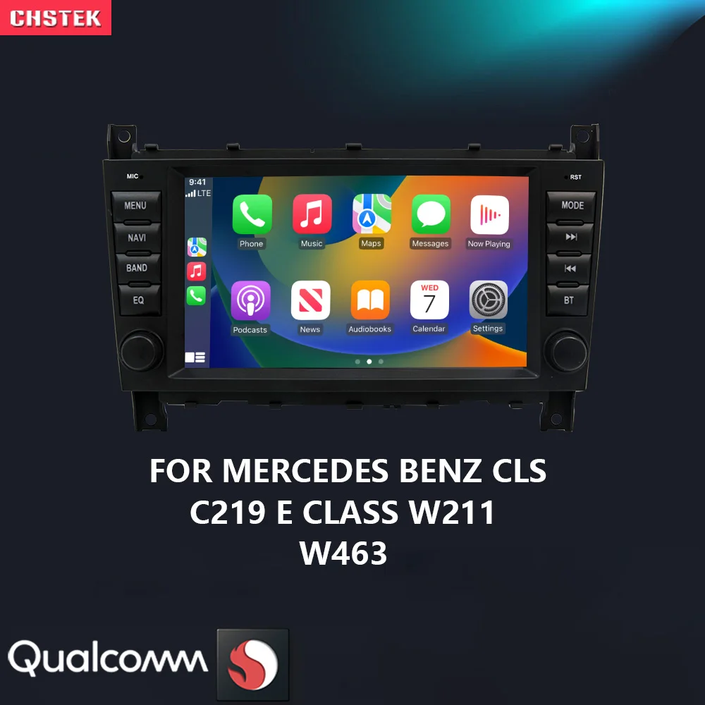 Автомобильный радиоприемник CHSTEK Android13 Carplay для Mercedes Benz C Class W203 CLC CLK W209 2004-2007