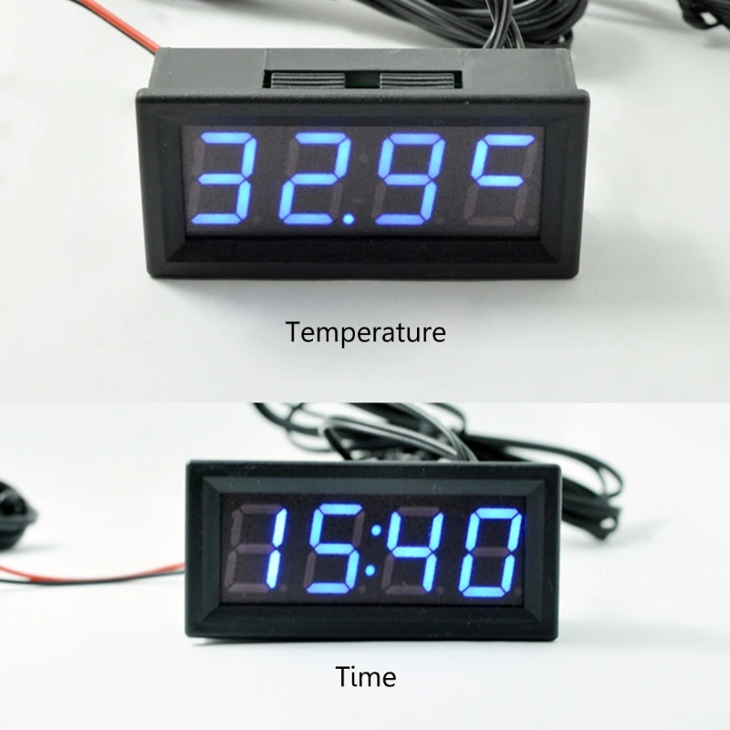 0 56 &quotцифровые электронные часы Измеритель температуры и напряжения