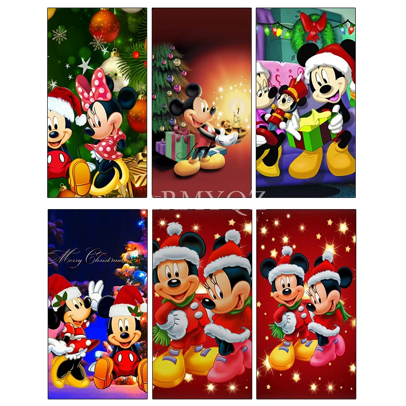 

Картина из мультфильмов Disney, Алмазная мозаика Лило и Стич, серия микки, круглая квадратная мозаика с бусинами, домашний декор, подарок для де...