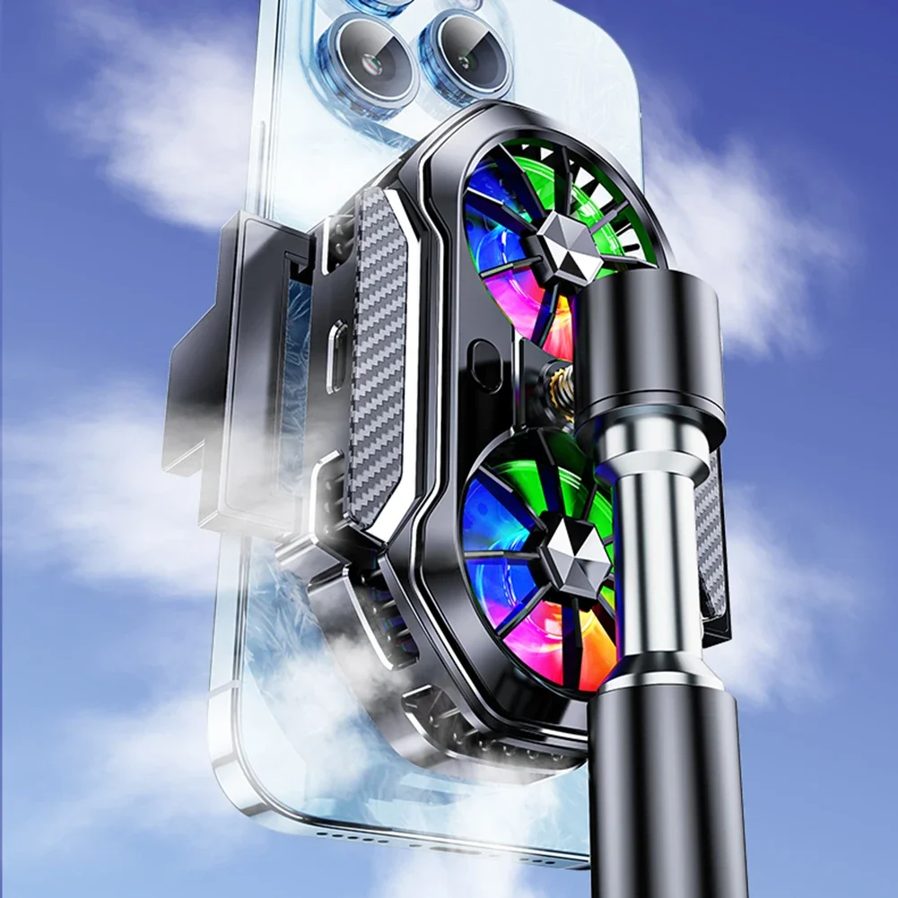 Кулер Для Мобильного Телефона С Цифровым Дисплеем И Двумя Вентиляторами