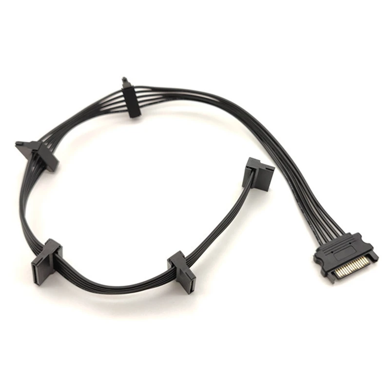 

15Pin SATA Power Supply Splitter Cable Hard Drive 1 Male To 5 Female Extension Power Cord For DIY PC Sever