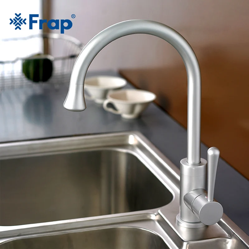 

Frap Classic Kitchen mixer Space aluminum Anodizing Swivel Basin Faucet 360 degree rotation F4152