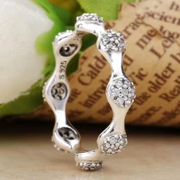authentic 925 sterling silver modern lovepods ring with crystal ring for women wedding party gift europe pandora jewelry