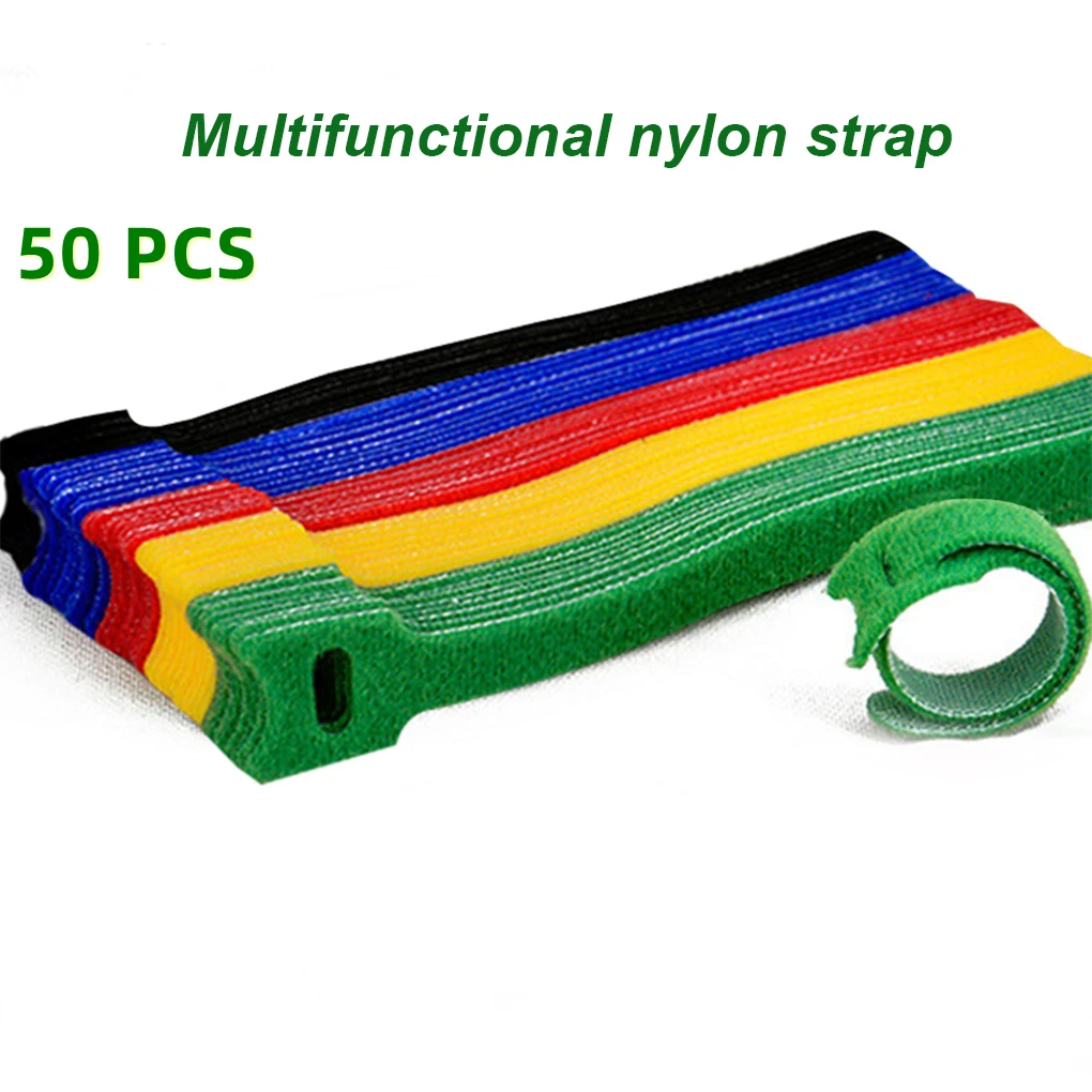 Купи 50pcs Releasable Cable Ties Colored Plastics Reusable Cable ties Nylon Loop Wrap Zip Bundle Ties T-type Cable Tie Wire за 36 рублей в магазине AliExpress