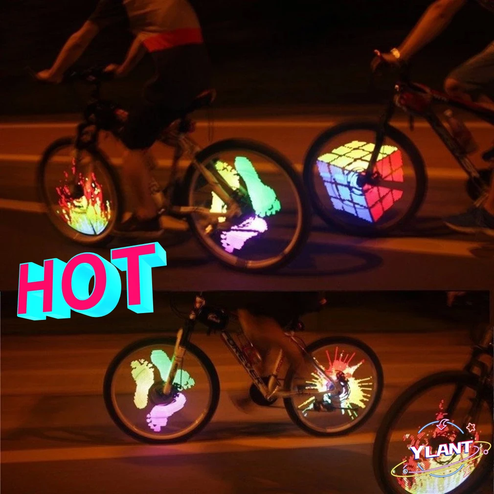 

3D Bicycle Spoke Led Lights Illuminate Bike Motorcycle Tire Wheel Neon Lights Waterproof Bicycle Decor Night Light 16 LED Flash