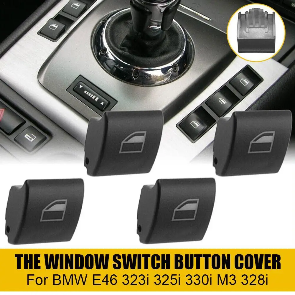 

Window Switch Button Cover Door Window Glass Switch Button Frame Cover For BMW 3 Series E46 97-20 61318381514