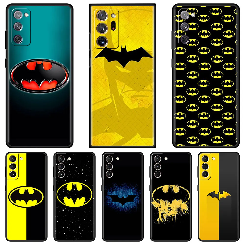 

Silicone Case For Samsung Galaxy S20 FE S21 Plus S22 Ultra S10 Lite S9 S8 S10e S7 Edge TPU Soft Phone Cover Cool Batman Logo Sac