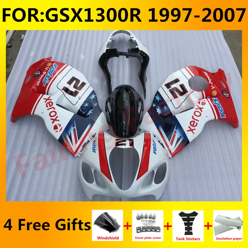 

Motorcycle Fairings for GSXR1300 1997 1998 2007 2006 2005 2004 GSX1300R GSXR 1300 2003 2002 2000 2001 Fairing kit set red white