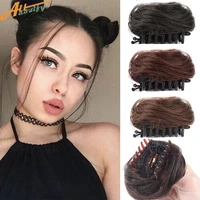 allaosify women donut chignon hair bun donut clip in hairpiece extensions synthetic hair extensions high temperature curly bun