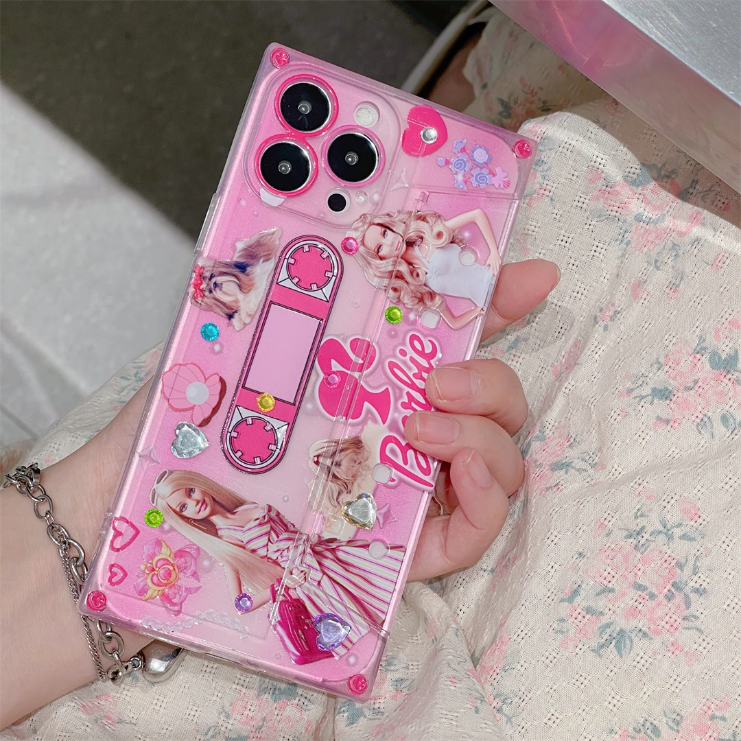 

Barbies dolls Pink kawaii Funny CD Phone Cases For iPhone 14 13 12 11 Pro Max Mini XR X XS MAX 8 7 Plus SE 2023 BACK Cover