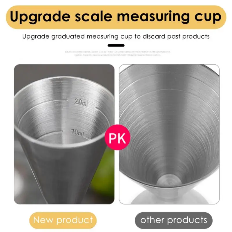 

Stainless Steel Measuring Cup Double Head Measuring Tool Ounce Alcohol Whiskey Cocktail Drink Wine Shaker Home Bar Tools 30/60ml