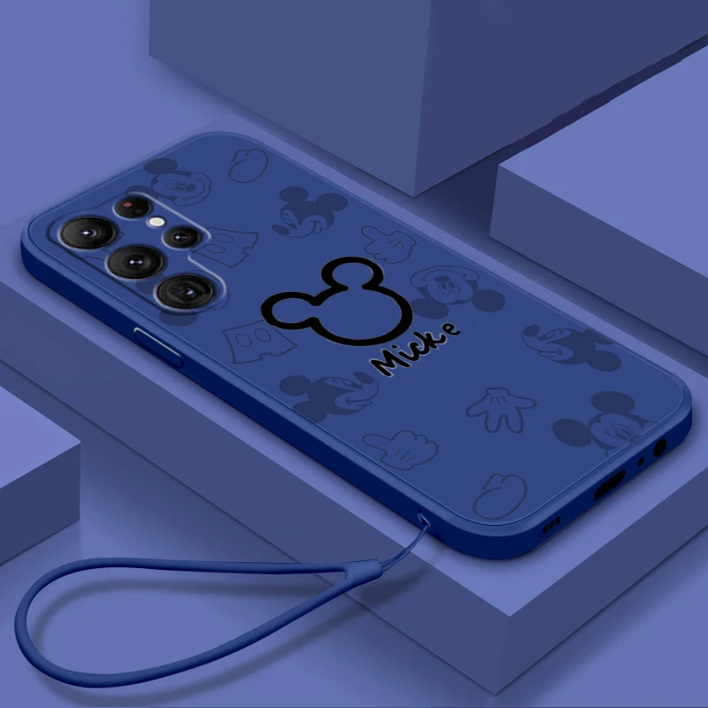

Liquid Rope Cover Disney Mickey Minnie Comics Art Phone Case For Samsung Galaxy S23 S22 S21 S20 FE S10 Plus Lite Ultra 5G Funda