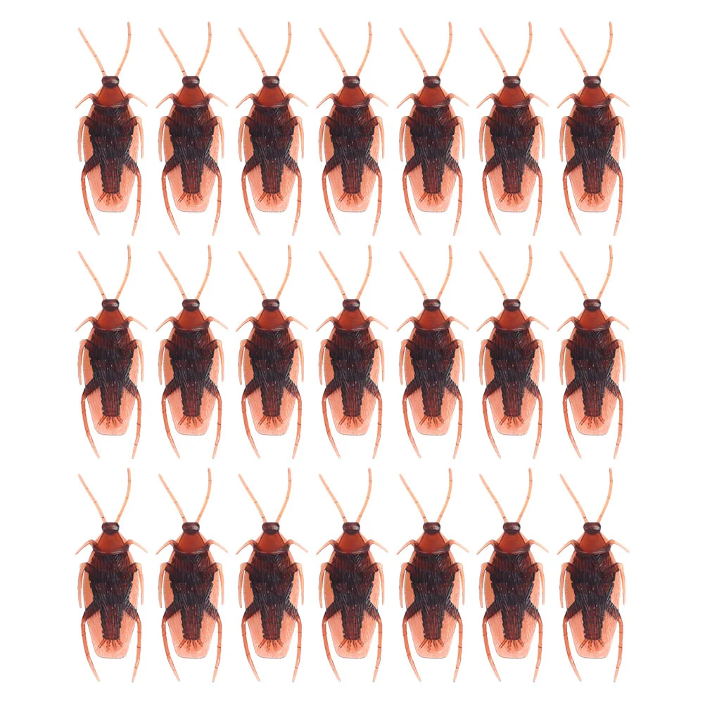 

100 Pcs Aldult Simulation Cockroach Number Toys Insects Bugs Joke Pvc Party Prop Firecrackers