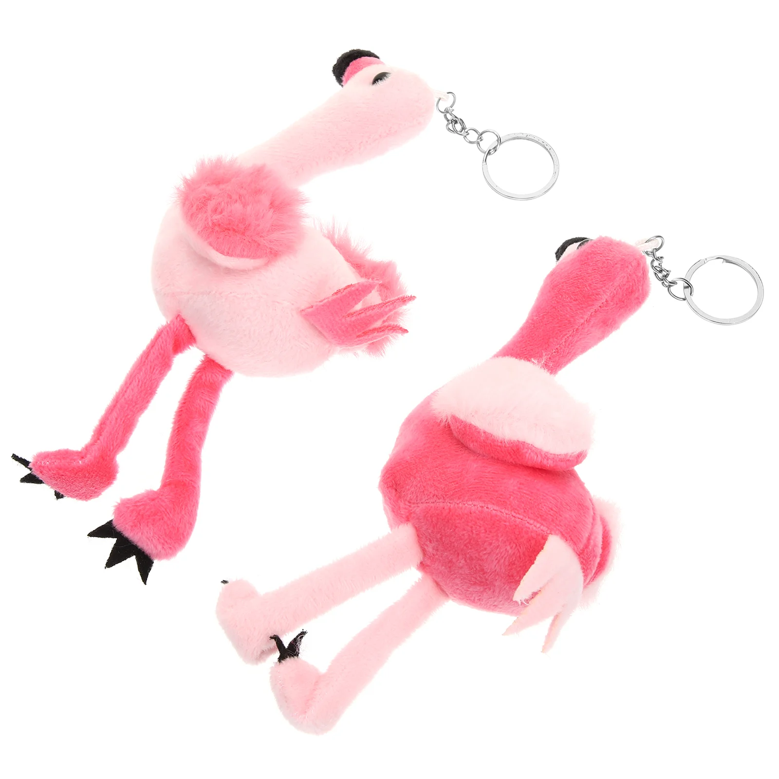 

2 Pcs Plushes Keychain Kids Gift Flamingo Party Decoration Dreadfuls Pendant Soft Toys Stuffed Animal Teens