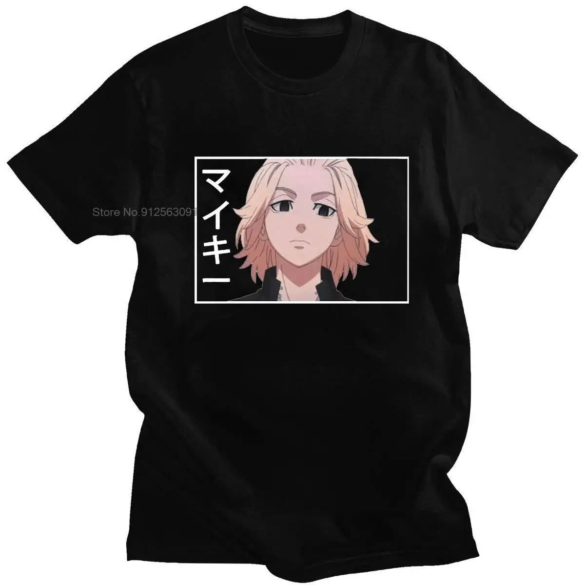 

Tokyo Revengers Sano Manjiro Mikey Japanese Harajuku Comic Print Summer Short-sleeved 100%cotton Men's Loose Casual T-shirt Tide