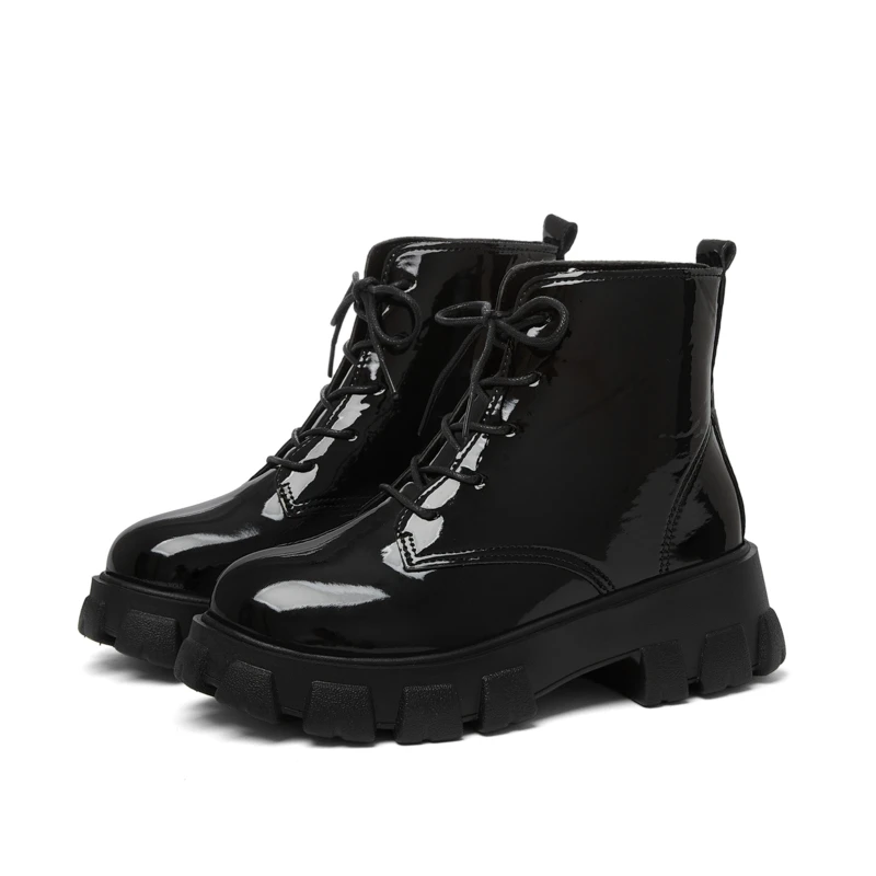 

Женские ботинки на плоской подошве, теплые короткие ботинки на толстом каблуке, с нескользящим круглым ремешком, повседневная обувь для осени и зимы, 2023