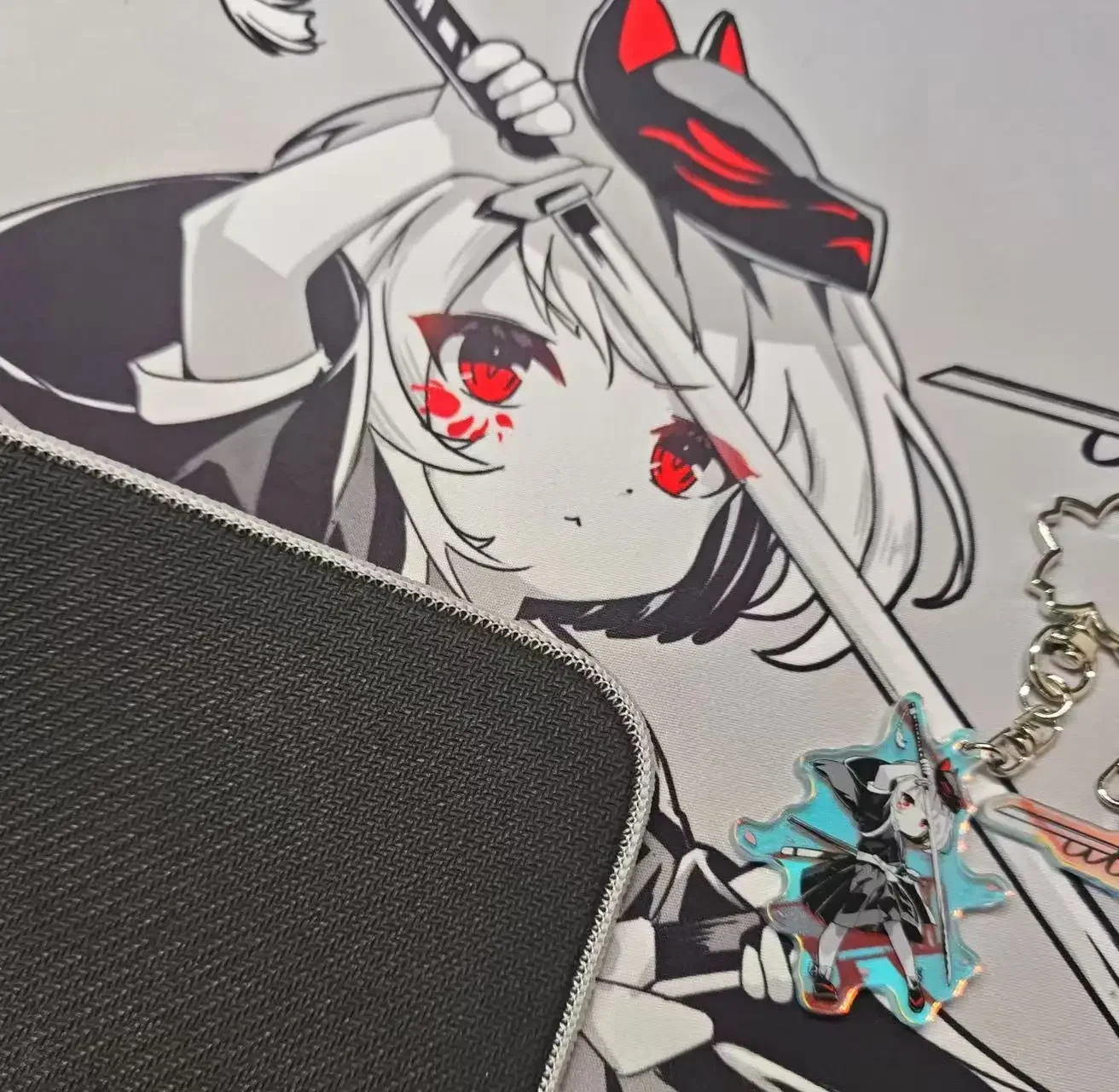 UtopiaGaming Cutey Edition Black Blade Q Version Quadratic Element Mouse Pad Custom PC Gaming Office Accessories