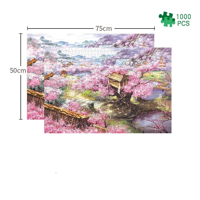 1000 Piece Adults Wooden Jigsaw Puzzles Japanese Anime Landscape Animal Kids Intellectual Educational DIY Puzzle Game Toys Gifts |