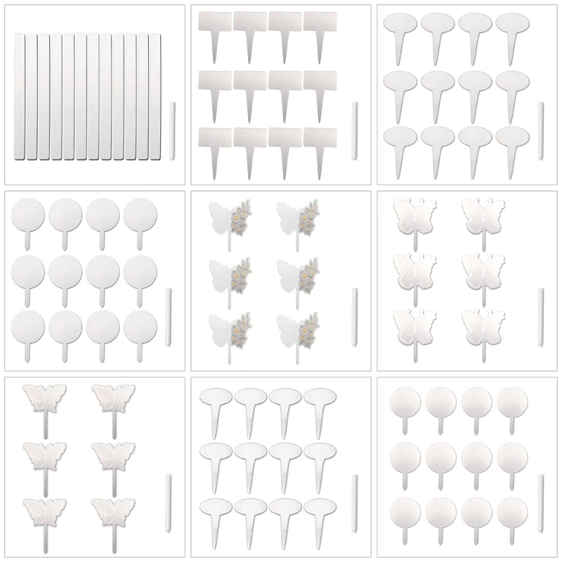6/12 шт. этикетки с растениями-бабочками садовые маркеры вывески цветочными