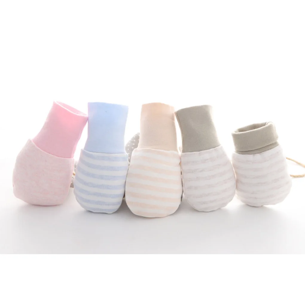 

1 Pair Newborn Baby Anti-Scratch Mittens Breathable Gloves Unisex Toddler Warm Cotton Gloves, Pink