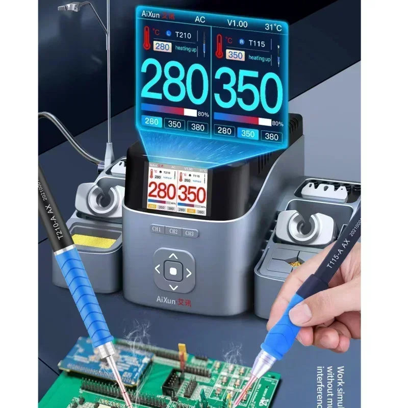 Паяльная станция AIXUN T420D с электрическим паяльником C245/C210/C115